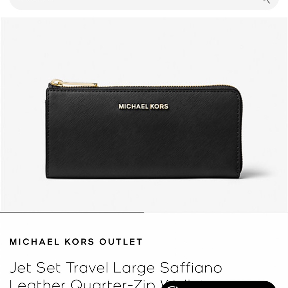 Michael Kors Black Saffiano Leather women’s Wallet